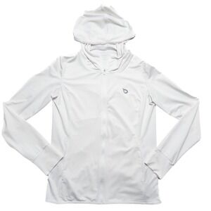 Baleaf Medium‎ Lightweight Hooded Jacket White Full Zip Athletic